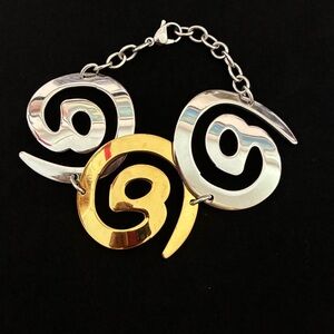 Silver and Gold Swirl Bracelet wow